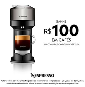 Cafeteira Nespresso Vertuo Next Cromada para Café Espresso - GCV1-BR-ME-NE