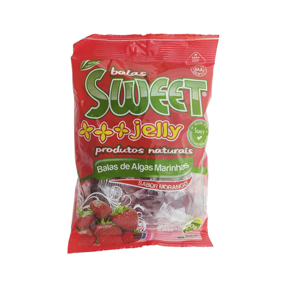 Bala Sweet Jelly de Algas Morango 200g