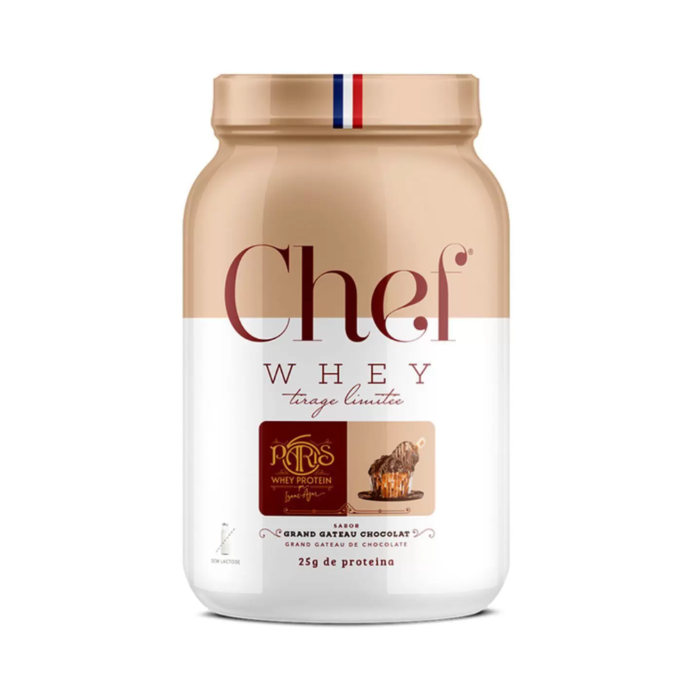 Chef Whey Protein Gourmet Paris 6 Grand Gateau de Chocolate 800g