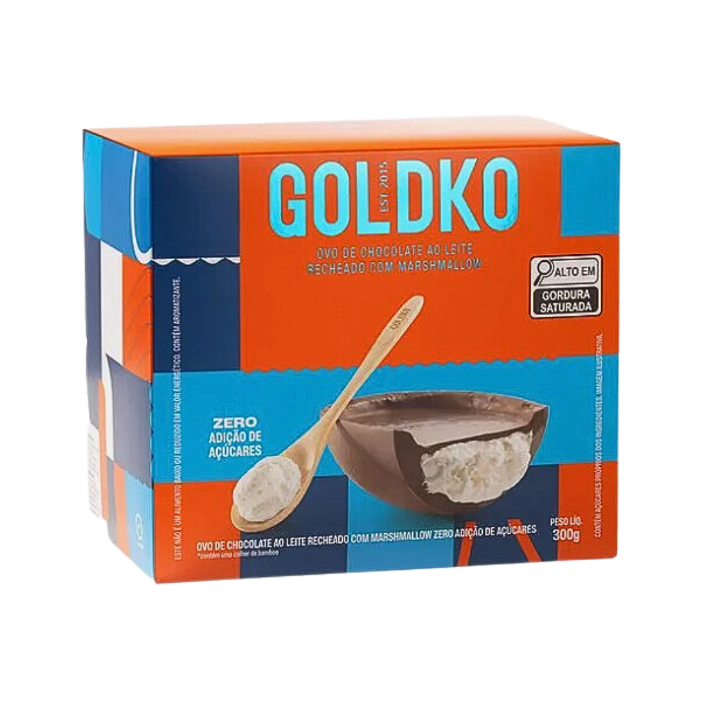 Ovo de Chocolate GoldKo de Colher Ao Leite Com Marshmallow 300g